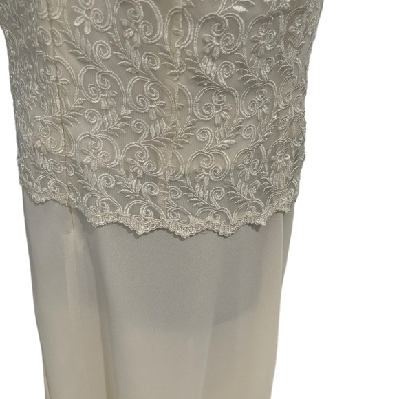 VTG Michelangelo Off White Wedding Dress w/ Shoulder Shawl -size 16 - Picture 5 of 13